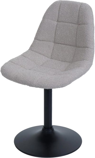 Eetkamerstoel MCW-A60, keukenstoel Stoel Draaistoel, staal MVG Stof/textiel Bouclé (450 g/m²) ~ taupe