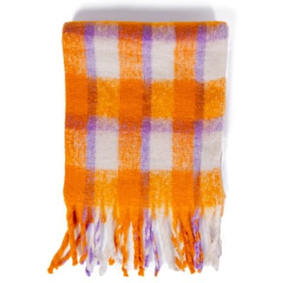 Onlmia check scarf cc - Russet orange