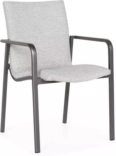 SUNS Armstoel Anzio Soft Grey Mixed Weave