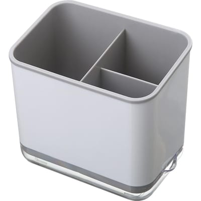 Plastic afdruiprek Eetstokje Lepel Opslaghouder Multifunctionele afvoer Dubbellaags bestekmes Vork Afvoerrekken Keukengereedschap grijs