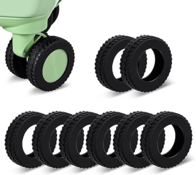 Set van 8 Kofferwielhoezen, Geluiddempende Siliconen Bescherming voor Spinner Wielen van 2-2.4 Inch, Duurzame Reisaccessoires voor Koffers en Bagage