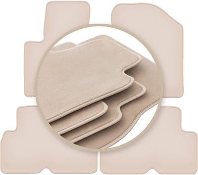 PREMIUM beige vloermatten voor: Kia Carens IV minivan 2013-2018