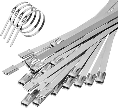 Stainless Steel Cable Ties - 20 Pcs 4.6×300mm - Zelf Lockende Kabelbinders voor Uitlaat Wikkeling - Groep Kabels - Onderhouden van Hekken en Tenten