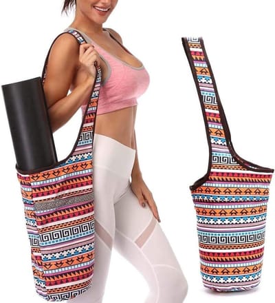 Grote yogamat met ritsvak en opbergtas, ideaal voor yoga, sport en damesaccessoires