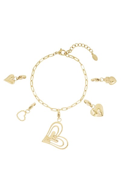 Goudlief Oneindige liefde DIY armband - Roestvrij staal - Goudkleurig - Verkleurt niet - Cadeau - Goudlief.nl