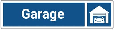 Garage deurbordje met zelfklevende strip | Forex Re materiaal | 20 x 5 cm