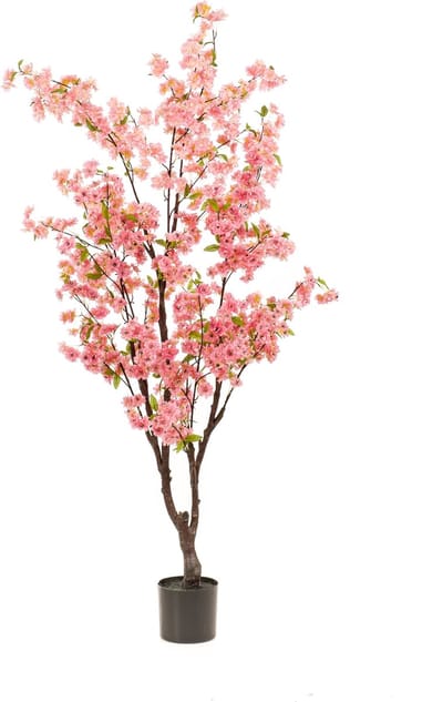 Emerald - Kunstboom Kersenbloesem 175cm roze - Kunstplant voor binnen - Japanse Sakura - Bloesemboom - Cherry Blossom