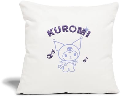 Kuromi Omtrekontwerp Met Paarse Chrome Letters Sierkussenhoes, 45 x 45 cm