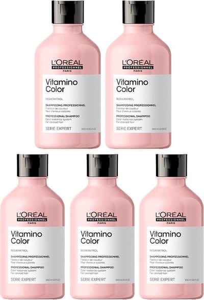 5x L'Oréal Professionnel Serie Expert Vitamino Shampoo 300ml