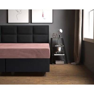 Sleeptime Hoeslaken Velvet Roze - 90 x 200 cm + 30 cm hoekhoogte