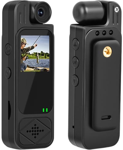 Compacte videocamera met groothoeklens en nachtzicht voor beveiliging en vloggen. Veelgebruikte actiecamera voor avonturen - 32 GB - 1080P