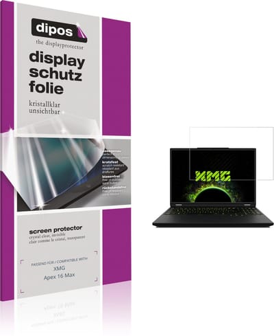 dipos – 2x Beschermfolie geschikt voor XMG Apex 16 Max | Krasbestendige & heldere Screenprotector Ultra-Thin