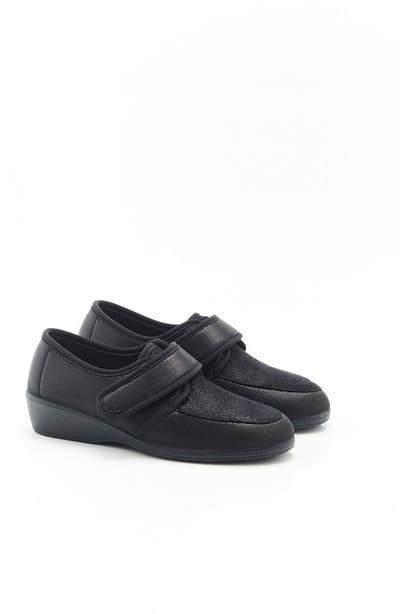 Damart - Derbyschoenen met klittenband - Dames - Zwart - 36