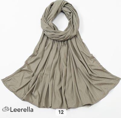 Leerella Oogverblindende Dames Sjaals – Hijab Kaki CLR12- Monochrome Strepen in Nieuwe Mode 170x70cm: Een Perfect Moederdag, Verjaardag of Valentijnsdag Cadeau - Beschikbaar in 15 Prachtige Kleuren!