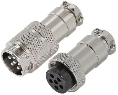 Dailygoods - GX20 6Pin Aviation Plug - Waterdichte Metalen Connector voor Elektronische Verbindingen
