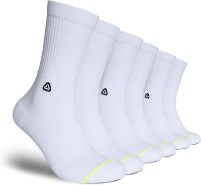 FLINCK Pro Sportsokken Essentials (3-Pack) Wit - Maat 36-38 - Superieure Kwaliteit - Unisex - Naadloos Ontwerp voor Crossfit, Hardlopen, Fitness, Fietsen en meer