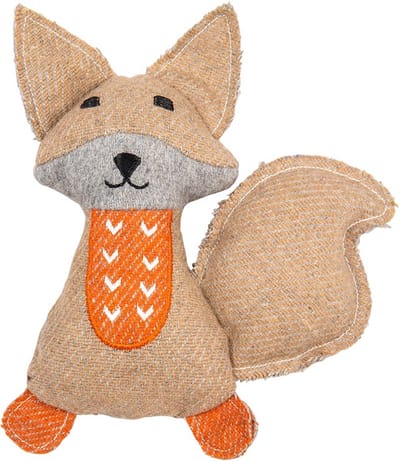 Jack & Vanilla Hondenknuffel Vos - Hondenspeelgoed met Pieper - Gerecycleerde Wol - Biologisch Afbreekbaar - Beige