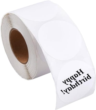 Dailygoods- Thermische Labels 600 Stuks/Rol - Ronde Etiketten - Zelfklevende Sticker - 5 Cm Diameter - Voor Verzendadres/Barcodes - Duidelijke Weergave