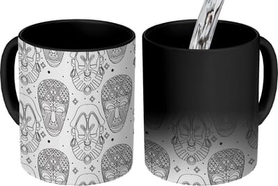 Magische Mok - Foto op Warmte Mokken - Koffiemok - Patroon - Maskers - Zuid-Amerika - Magic Mok - Beker - 350 ML - Theemok