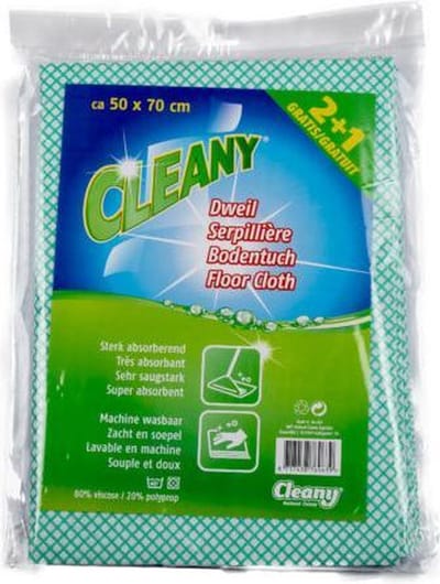Cleany Vloerdoek Vileda | Set van 3 stuks | 50x70 cm | Huishoudelijke schoonmaakdoeken en lappen voor reinigen