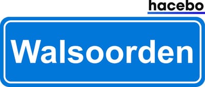 Hacebo - Plaatsnaam Sticker - 29x10 CM - Walsoorden sticker - Verkeersborden sticker - grappige cadeaus - Walsoorden