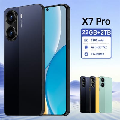 2025 Nieuwe X7 Pro Originele 7.3 inch Smartphone 7800 mAh 4G 5G Dual Sim-kaart Global Versie Mobiele Telefoons Android 15 Mobiele Mobiele Telefoons