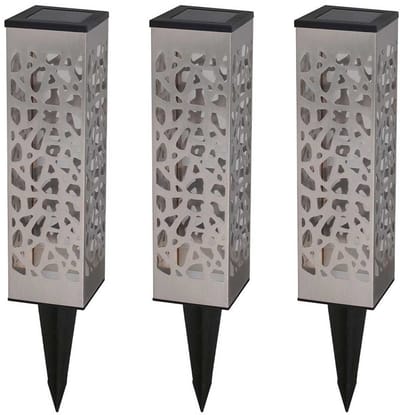 Set van 3 op zonne-energie werkende grondlampen H31CM ORGANIC
