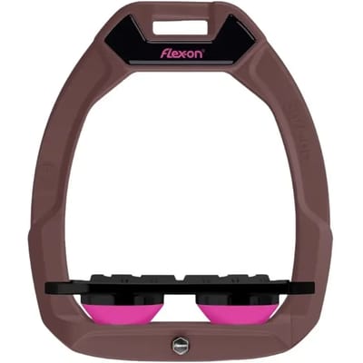Veiligheidsbeugels voor paardrijden Plat Grip Bruin/Zwart/Roze Flex-On Safe-On
