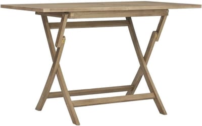 Tuintafel inklapbaar - Picknicktafel campingtafel - Buiten dineren - Massief teakhout - 120x70x75 cm - Grijs/bruin