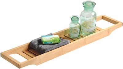 Badrekje voor in bad - 70 cm - FSC Bamboe hout - Badplank en Badbrug voor ultiem comfort