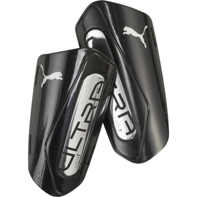 Puma Ultra lichte scheenbeschermers voor volwassenen (Zwart/Zilver)