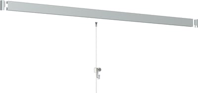 Artiteq Click Rail Schilderij Ophangsysteem 4 meter - Complete Set - Inclusief haken, draden en bevestigingsmaterialen - Aluminium geborsteld - 4 kg/m- Ophangsystemen en rails voor schilderijen, posters en foto's - Ophangen zonder boren