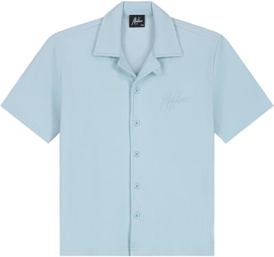 Malelions Horizon Ribbed Shirt Jongens - Vrijetijds blouse - Lichtblauw - Maat 152
