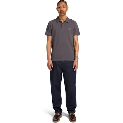 Timberland Short Sleeve Stretch Polo Dark Grey Taglia: L | Polo Outlet | Uomo | Grigio