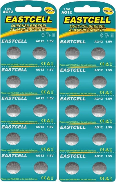 Batterijen AG12 - Knoopcel batterijen - Apparaten voeden - Kwikvrij en duurzaam - 100 mAh
