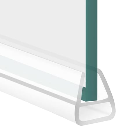 Dailygoody - Afdichting voor douchedeuren - Waterkering - 200 cm - U-vorm - Vervangende afdichting voor 6/8/10/12 mm glasdikte - Geschikt voor gl