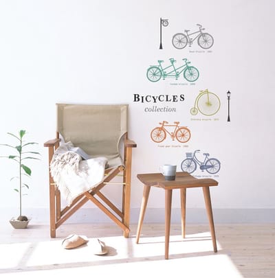 Muurstickers met fietsenmotief