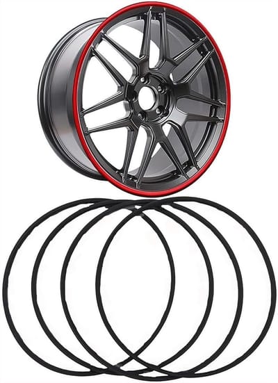 Velgbeschermingsset 4-delig - Wielrand beschermers - Bescherming tegen stoeprand - Universele pasvorm - 17-22 inch velgen - Zwart