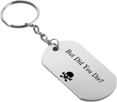 Akyol - Motor Sleutelhanger - But did you die - Auto - Mannen - Stof - Cadeau - 13 x 2.8 cm