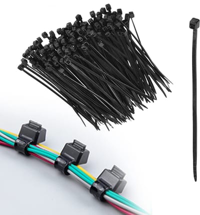 MTTproducts- Kabelbinders 100 mm - Nylon Kabelbinders - 300 Stuks - Corrosiebestendig - Sterke Treksterkte 8 kg - Eenvoudig in Gebruik