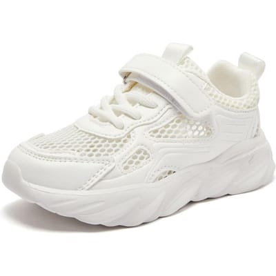 Witte Kinderschoenen Nieuwe Sportschoenen Jongens Mesh Hol Meisjes Witte Schoenen 37