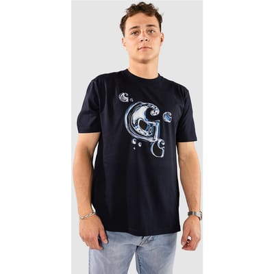 Carhartt WIP Solar Chrome C-Logo T-Shirt blauw