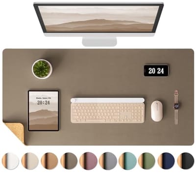 Dubbelzijdige kurken bureau onderlegger voor kantoor en huis - Waterdicht en gemakkelijk te reinigen (65x35 cm)