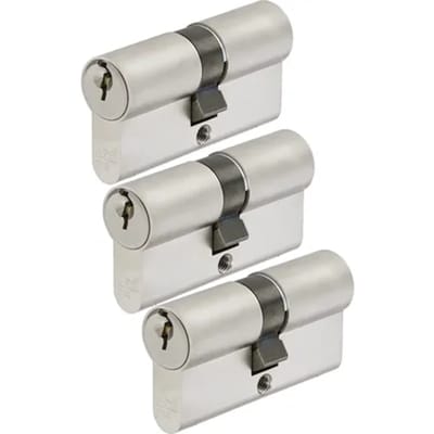 Sencys Veiligheidscilinder 30/30 Mm Skg** - Met Boorbeveiliging - Met Gevarenfunctie - 3 Sleutels - Set Van 3