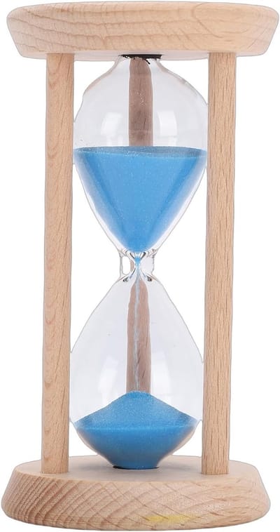 Houten Zandloper van 5 Minuten voor Koken, Meditatie en Bureau Decoratie, Ideaal voor Klaslokaal en Kantoor