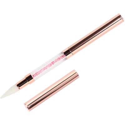 Dubbelzijdige Dotting Pen Wax Tip Strass Oppakgereedschap Dotting Pen Manicure Nail Art Tool(Roze )