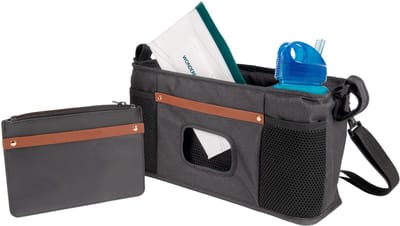 WonderFold Organizer voor Kinderwagen of Buggy - Geïsoleerd - Zwart - Met 2 Bekerhouders