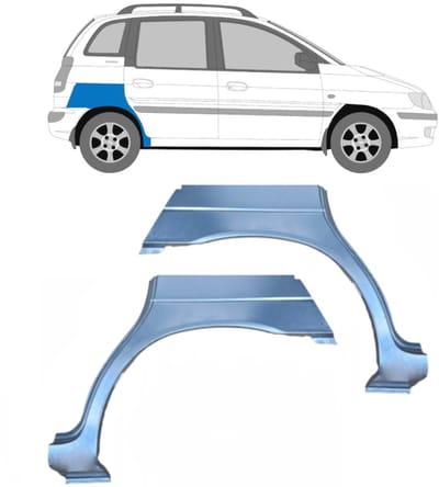Reparatiepaneel achterspatbord voor Hyundai Matrix 2001-2010 / Links + Rechts