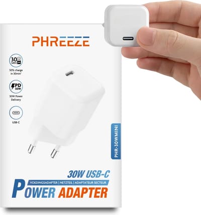 30w Snellader - Usb C adapter - Usb C snellader - Kleine usb C Stekker - Super Fast Charger - 20w / 25w / 30w power adapter