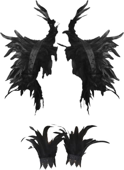 Verenketting en armband voor dames, sjaalkraag en cape voor Halloween-kostuum, cosplay en fotoshoot accessoires